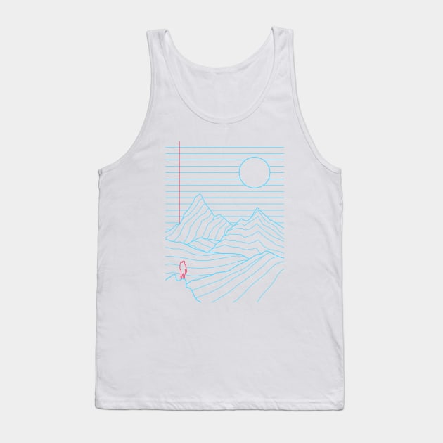 Linear Mountainscape Tank Top by Gammaray